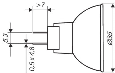 OSRAM 64624 - 12V 100W SPECIAL HALOGEN DENTILITE™