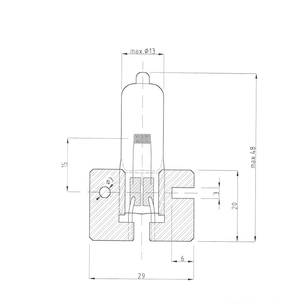23V 100W ALM X514SP HALOGEN WITH BRACKET - DR FISCHER